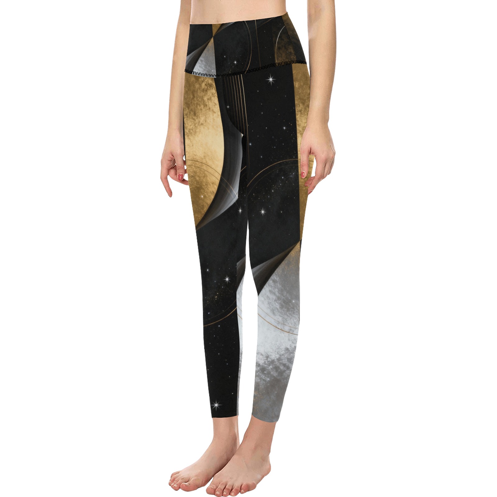 Women's High-Waisted Leggings (Model L36)