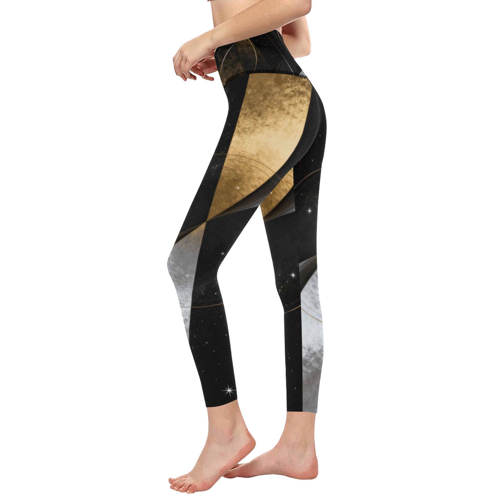 Women's High-Waisted Leggings (Model L36) - Image 3