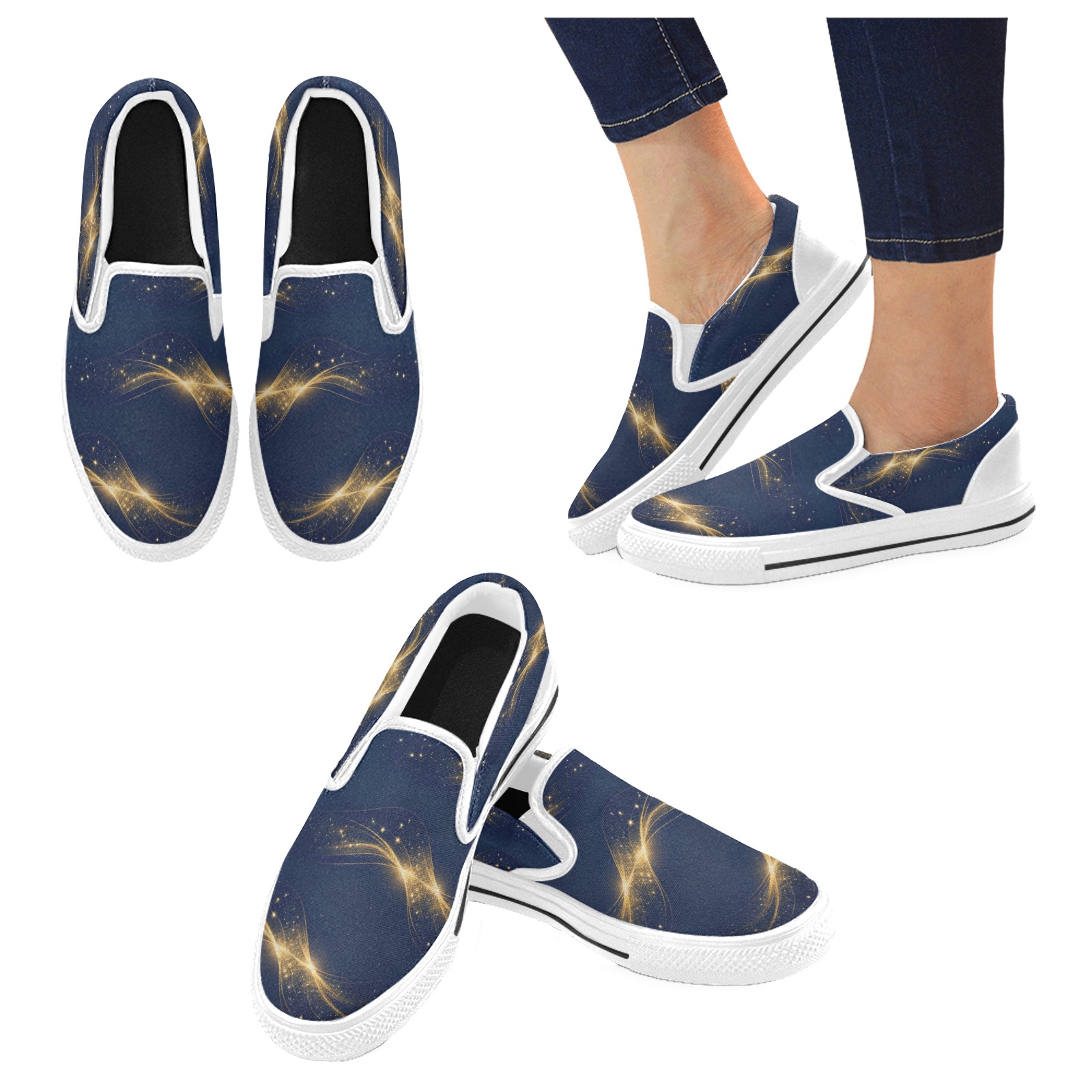 Men's Slip-on Canvas Shoes (Model 019)