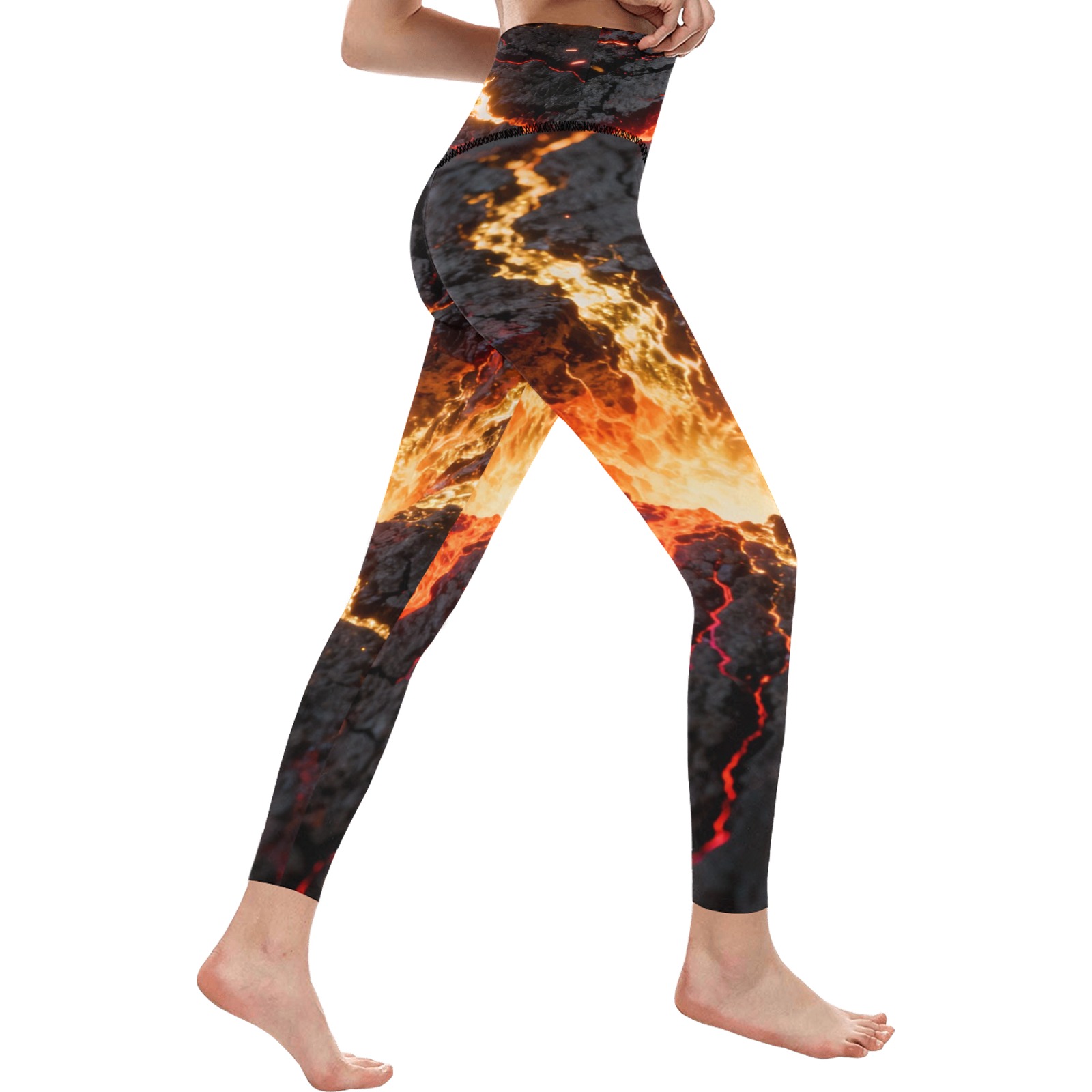Women's High-Waisted Leggings (Model L36) - Image 4